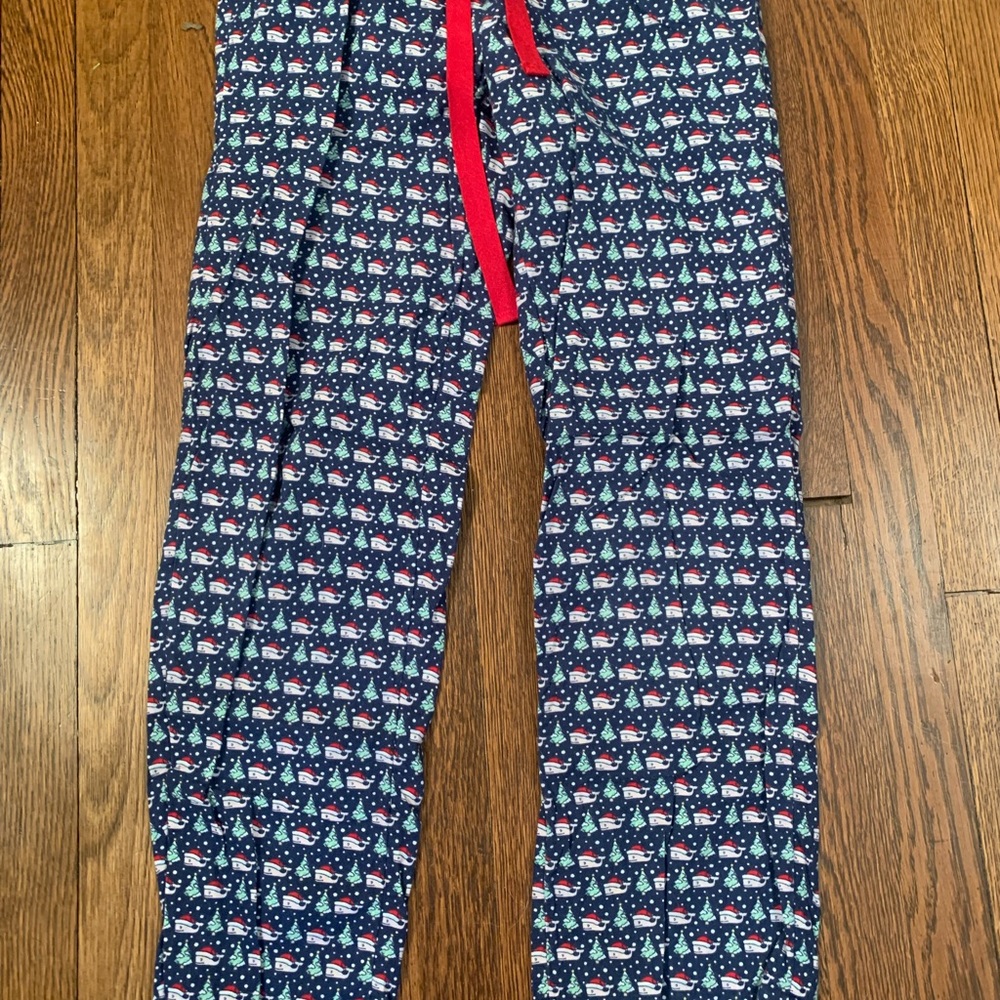 EUC Vineyard Vines Santa Whales Christmas Pajama Pants XXS. (0-2)
